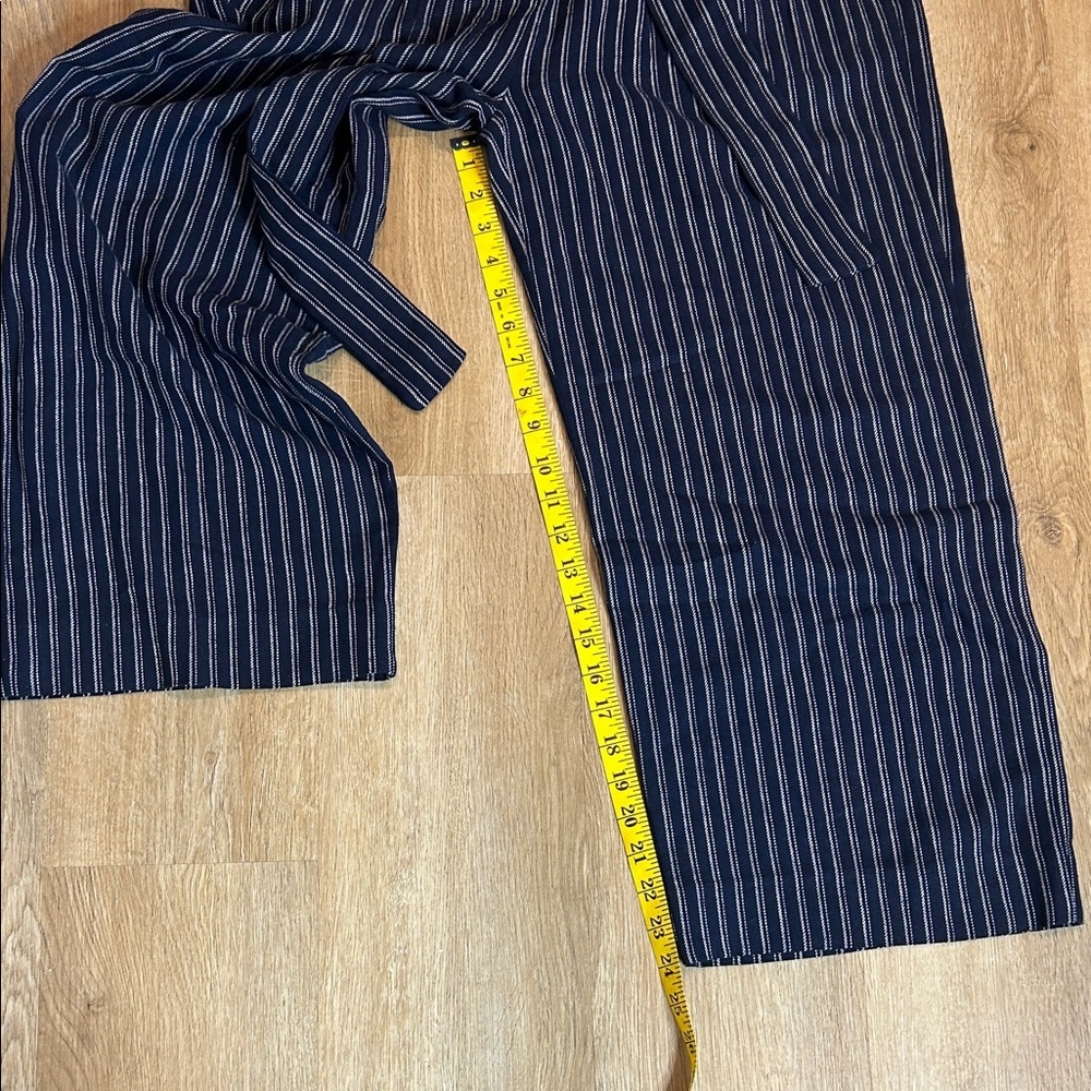 Point Sur Navy Striped Wide Leg Women's Pants size 4 - Picture 8 of 11